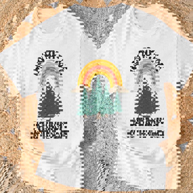 Destroy The Patriarchy Not The Planet フェミニスト フェミニズム Tシャツ 高齢者への贈り物