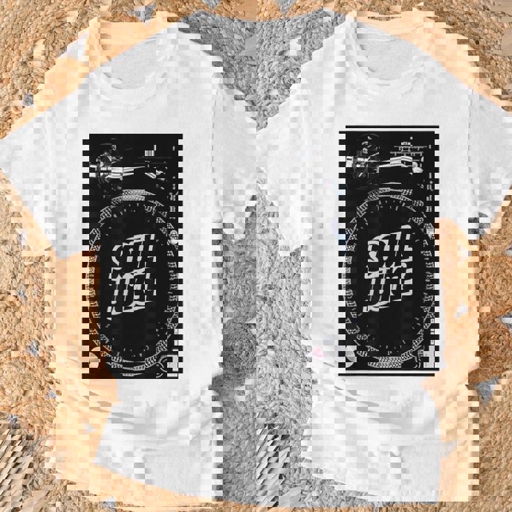 Dj ターンテーブル バトルレコードプレーヤー ディスク ジョッキー ミュージックディスコ Tシャツ 高齢者への贈り物