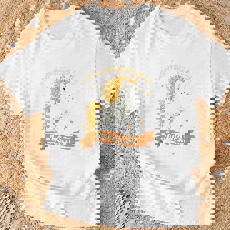 Empowered Adhd Warrior Unicorn Neurodiversity Pride 長袖tシャツ Tシャツ 高齢者への贈り物