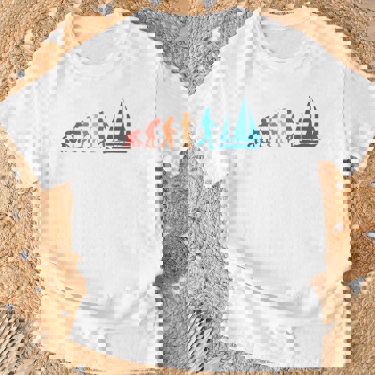 Evolution Graphic ヨット 船長 セーリング 海 ボート ヨット Tシャツ 高齢者への贈り物