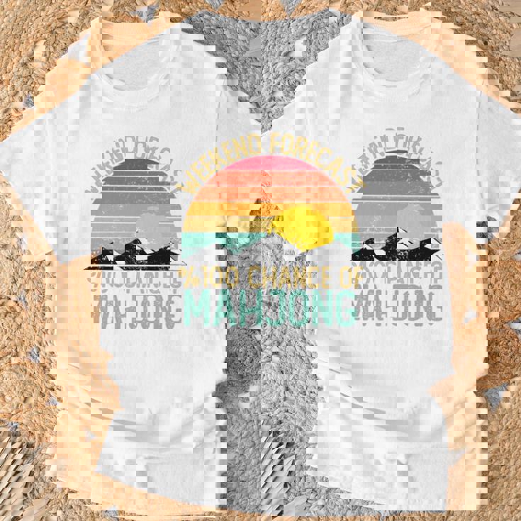 Weekend Forecast 麻雀シャツ 面白い レトロ 麻雀 長袖tシャツ Tシャツ 高齢者への贈り物