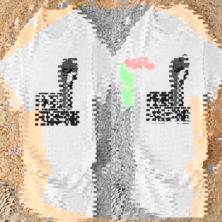 Free Palestine パレスチナの旗無料パレスチナ Tシャツ 高齢者への贈り物