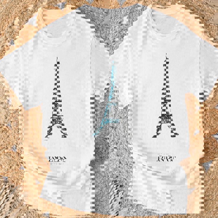 Europe ロンドン ブリテン エッフェル塔 パリ フランス Tシャツ 高齢者への贈り物