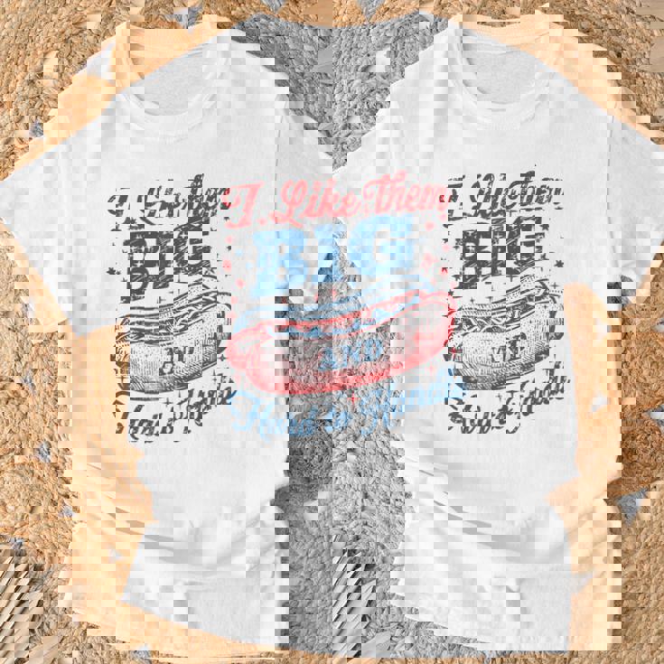 Wiener 4Th Of July I Like Them Big And Hard To Handle T-Shirt Gifts for Old Men