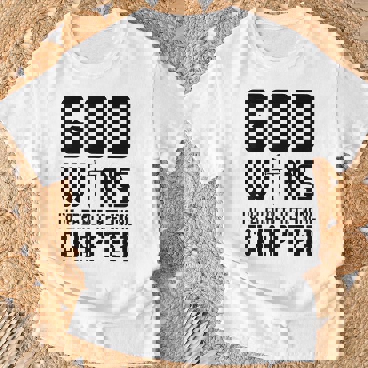 God Wins I 'Ve Read The Final Chapter Christian Faithin God Tシャツ 高齢者への贈り物