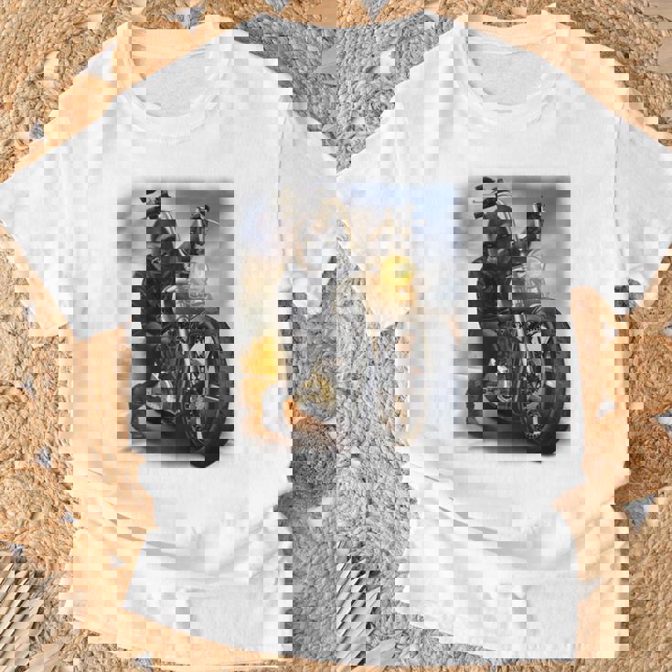 Gorilla ライディングチョッパー オートバイ Tシャツ 高齢者への贈り物