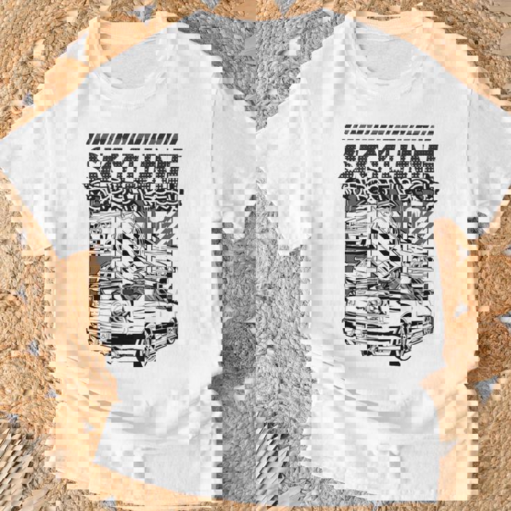 Gt R 34 Jdm ストリートレーシング ドラッグドリフト ヴィンテージ Tシャツ 高齢者への贈り物