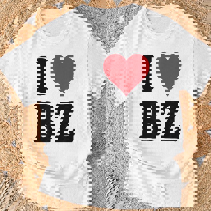 I Heart Bz イニシャル I Love BZ 姓 B Z Tシャツ 高齢者への贈り物