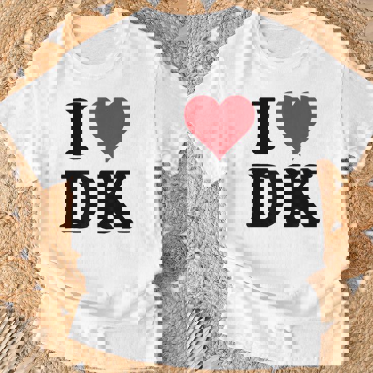 I Heart Dk Initials I Love DK First And Last Name D K Tシャツ 高齢者への贈り物