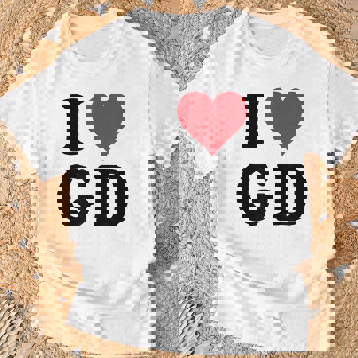 I Heart Gd Initials I Love GD First And Last Name G D Tシャツ 高齢者への贈り物