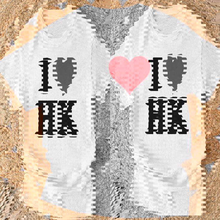 I Heart Hk Initials I Love HK First And Last Name H K Tシャツ 高齢者への贈り物