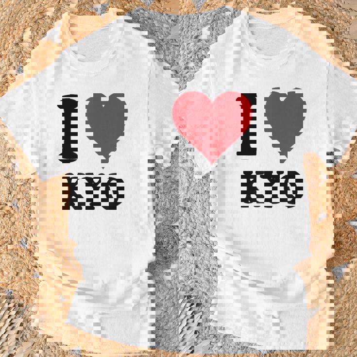 I Heart Kyo ファーストネーム I Love パーソナライズ Tシャツ 高齢者への贈り物