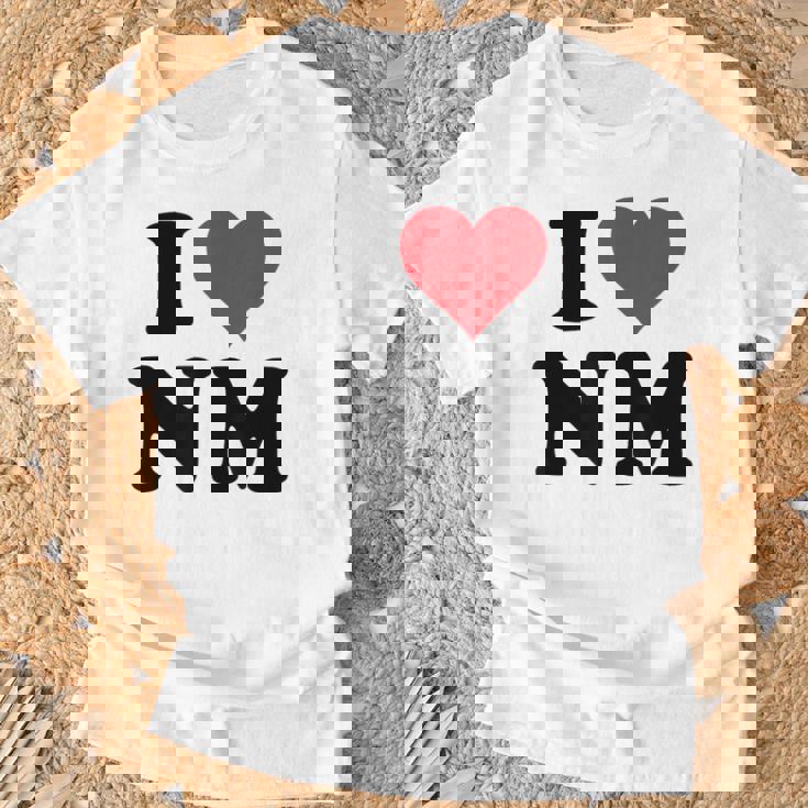 I Heart Nm Initials I Love NM First And Last Name N M Tシャツ 高齢者への贈り物
