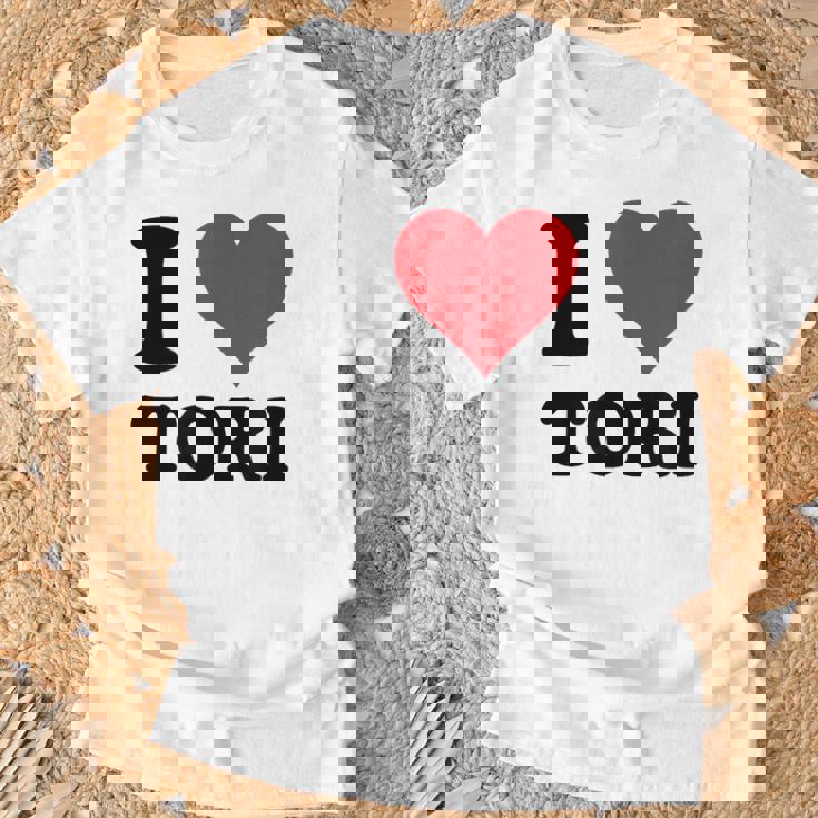 I Heart Tori ファーストネーム I Love パーソナライズ Tシャツ 高齢者への贈り物