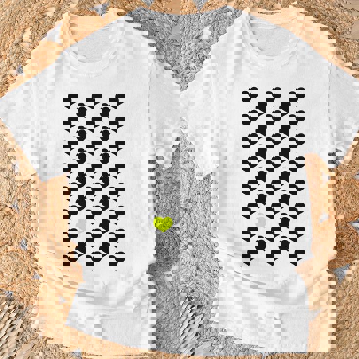 Heart Yellow 長袖tシャツ Tシャツ 高齢者への贈り物