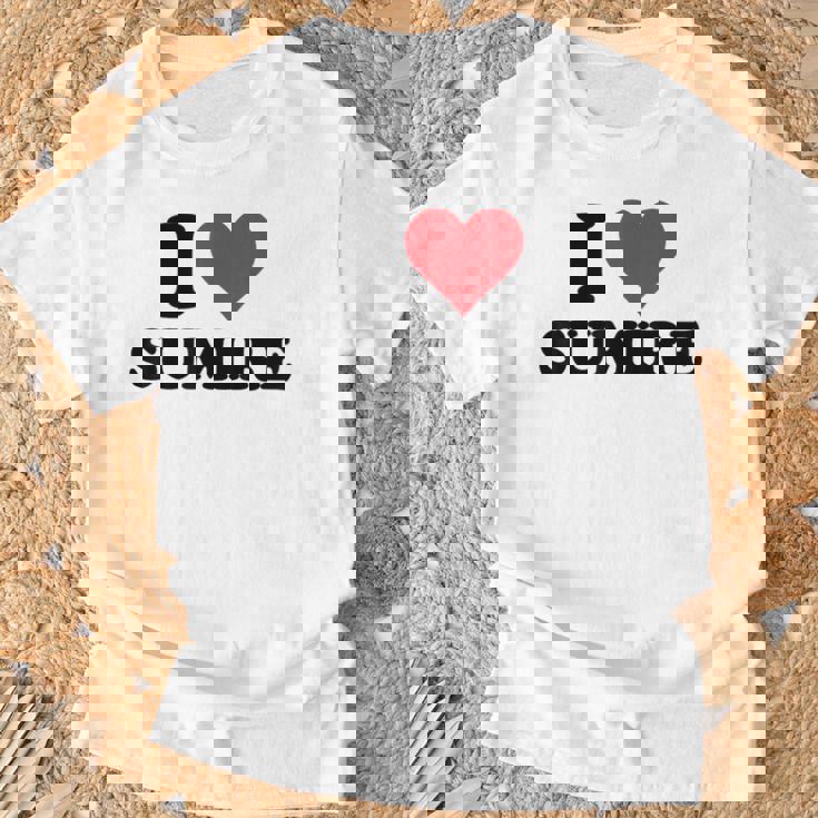 I Heartumire 名 I Love パーソナライズ Tシャツ 高齢者への贈り物