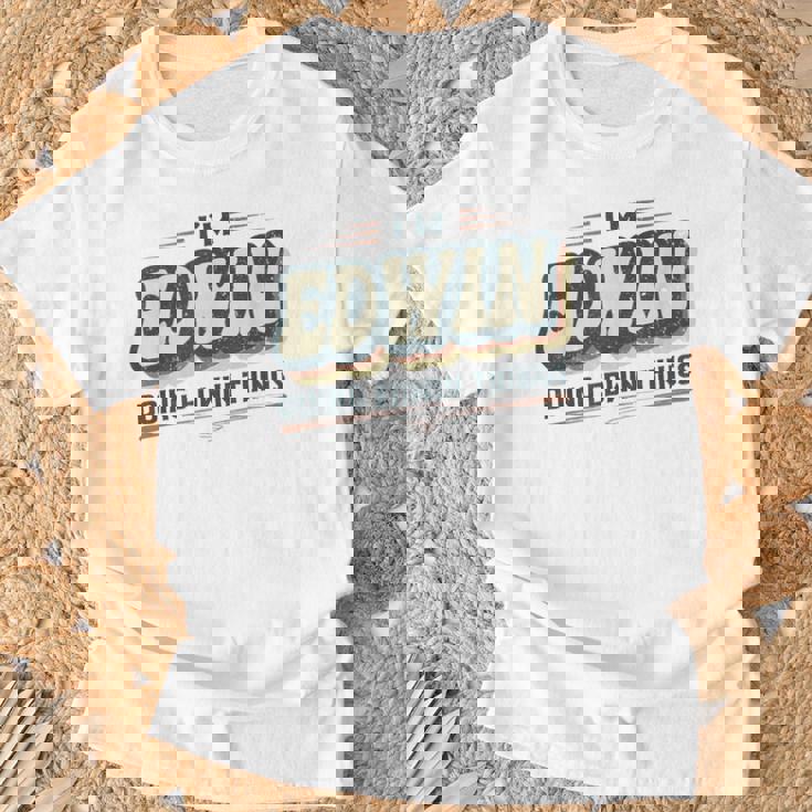 I'm Edwin Doing Edwin Things Edwin 名前 Tシャツ 高齢者への贈り物