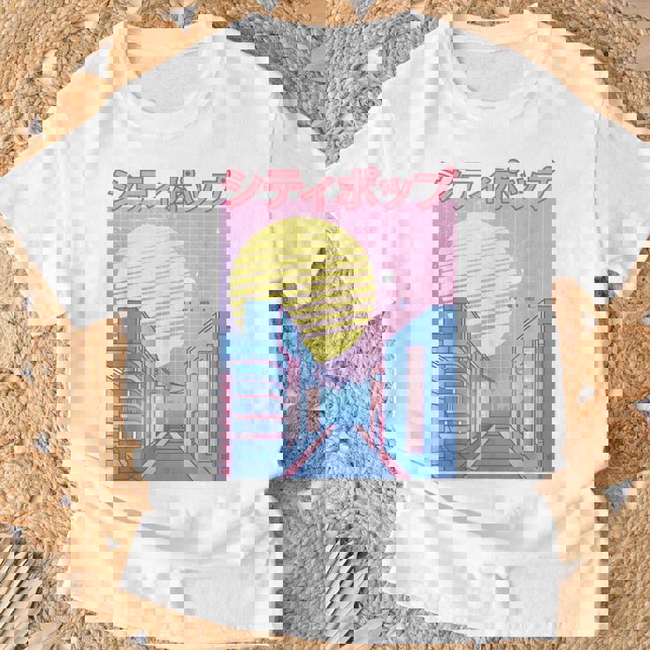 Japan City Pop カワイイ 80年代 日本アニメ 音楽 美学 Tシャツ 高齢者への贈り物