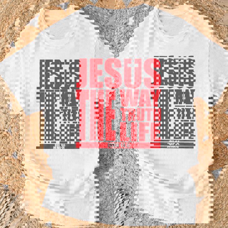 Jesus Is The Way Truth Life クリスチャン 男性 女性 クリスチャン Tシャツ 高齢者への贈り物