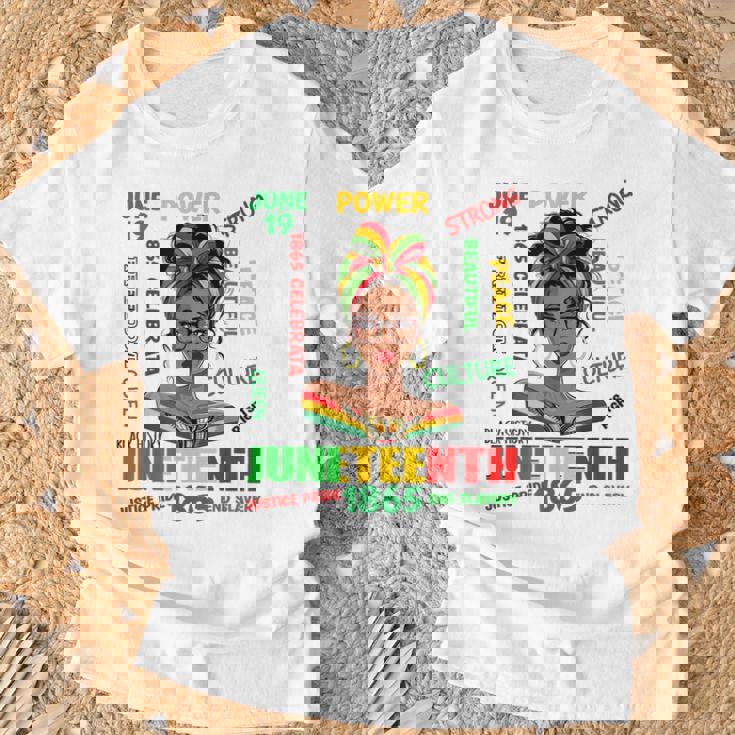 Junenth Girls 1865 African American Black T-Shirt Gifts for Old Men