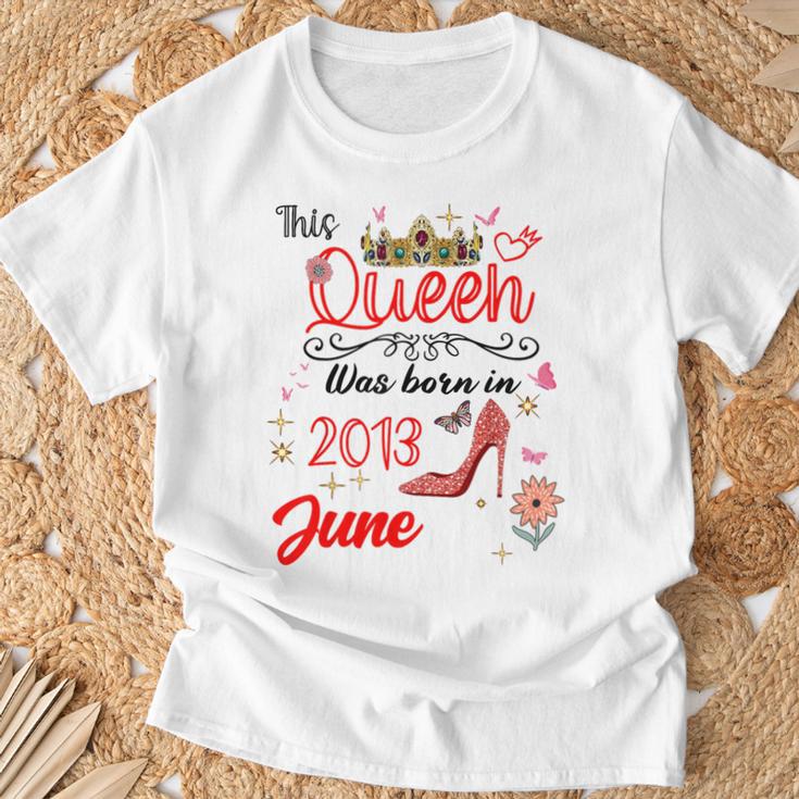 Junio 2013 Cumpleaños Esta Reina Nació En Junio 2013 Camiseta unisex Regalos para ancianos