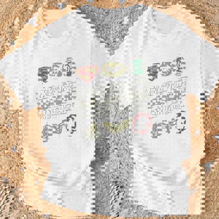 Justice Leagueymbols Blue T-Shirt Geschenke für alte Männer
