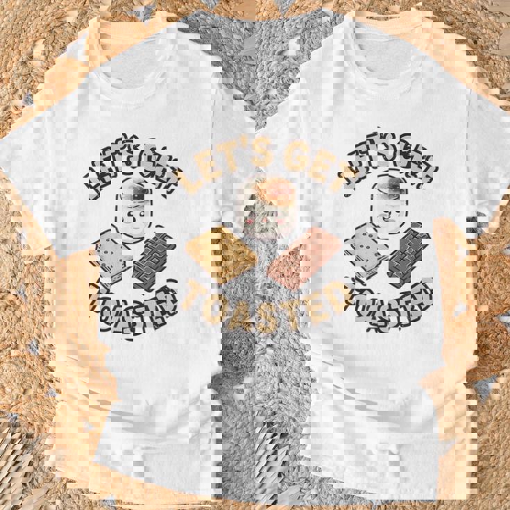 Kawaii'mores Let's Get Toast キュート 面白い キャンプ 駄洒落。 Tシャツ 高齢者への贈り物