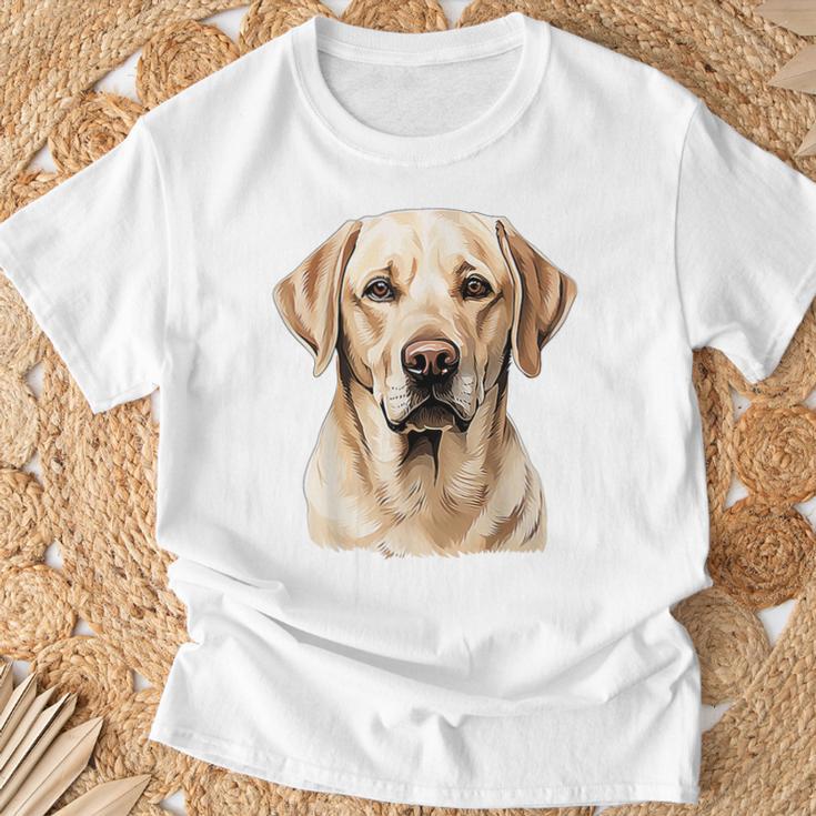 Labrador Cara Mascota Dibujo Ilustración Animal Labrador Camiseta unisex Regalos para ancianos