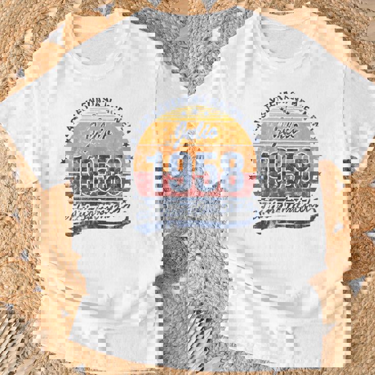 Las Leyendas Nacen En Julio 1958 Hombre Retro Camiseta unisex Regalos para ancianos