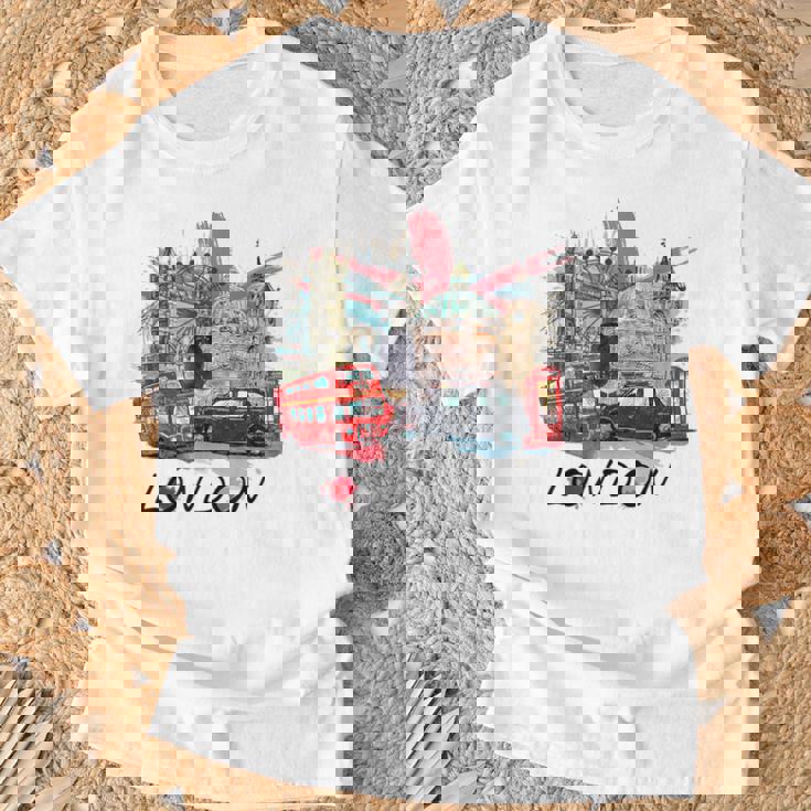 London Uk イギリス ノベルティ グラフィック お土産 ロンドン Tシャツ 高齢者への贈り物