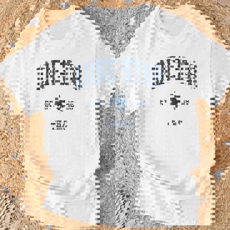 Lonetar Texas Tx ヴィンテージ アスレチック ネイビー スポーツデザイン Tシャツ 高齢者への贈り物