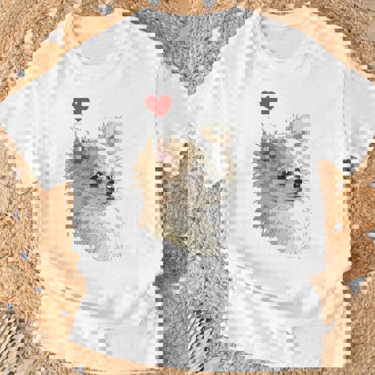 I Love Japan And Chihuahua 長髪 ちわわ ロングヘアママ 長袖tシャツ Tシャツ 高齢者への贈り物