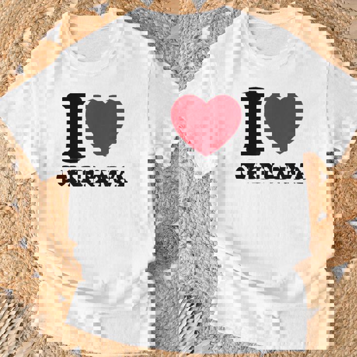 I Love Okinawa アイラブ 沖縄 メンズ 琉球 お土産 旅行 Tシャツ 高齢者への贈り物