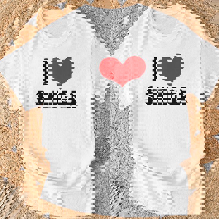 I Lovehiga 愛 ハート 滋賀 滋賀県 日本 お土産 かわいい おしゃれ Tシャツ 高齢者への贈り物