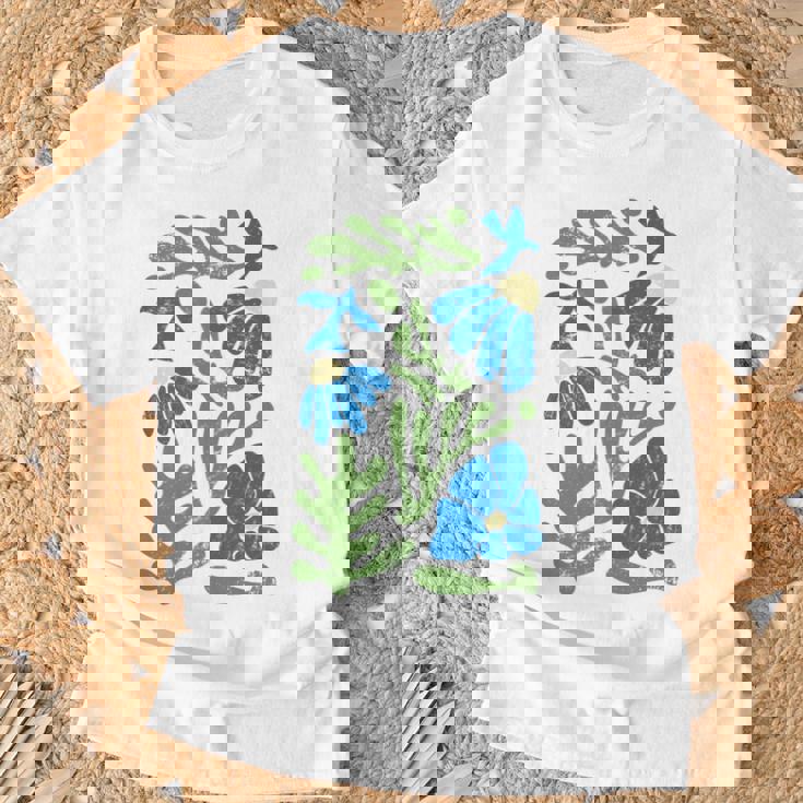 Matisse 抽象 秋 造花 美的 ペイント 長袖tシャツ Tシャツ 高齢者への贈り物