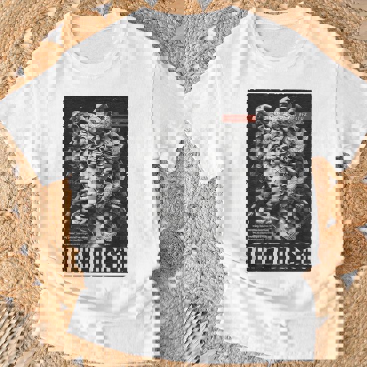 Medusa Backprint 女神の蛇 ギリシャ神話 バックプリント メデューサ Tシャツ 高齢者への贈り物