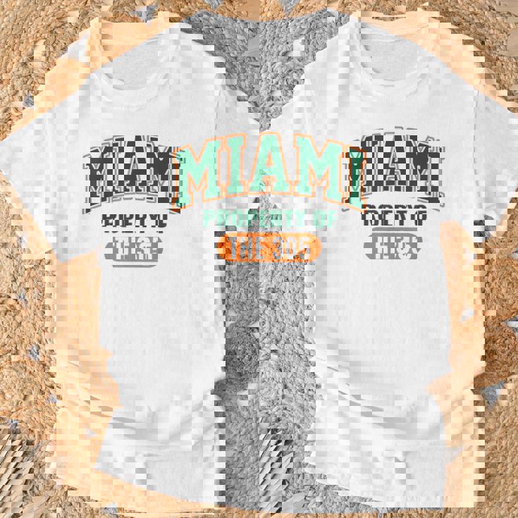 Miami Property 305 ストリートウェア マイアミシティカルチャースタイル Tシャツ 高齢者への贈り物