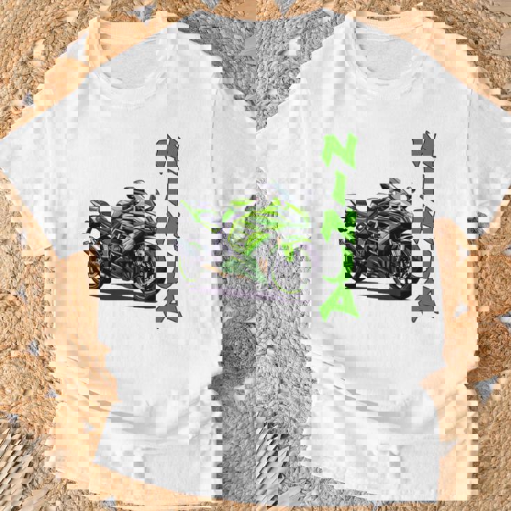Ninjaオートバイスポーツバイク 長袖tシャツ Tシャツ 高齢者への贈り物