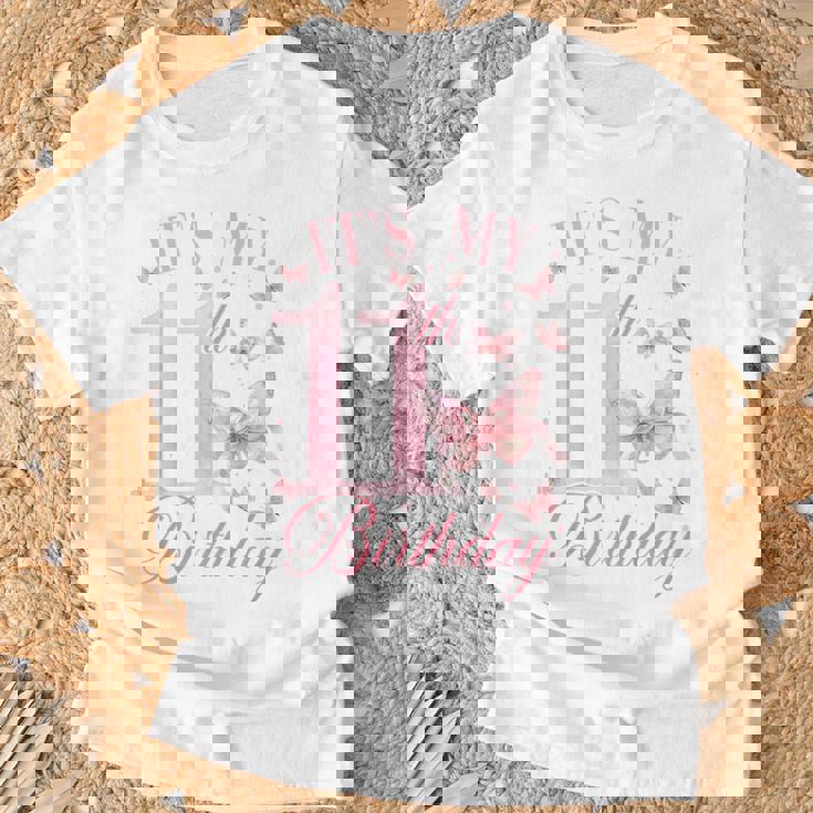 Niños Camisa De Cumpleaños Número 11 Para Niñas De 11 Años De Edad Diseño De Mariposa Camiseta unisex Regalos para ancianos