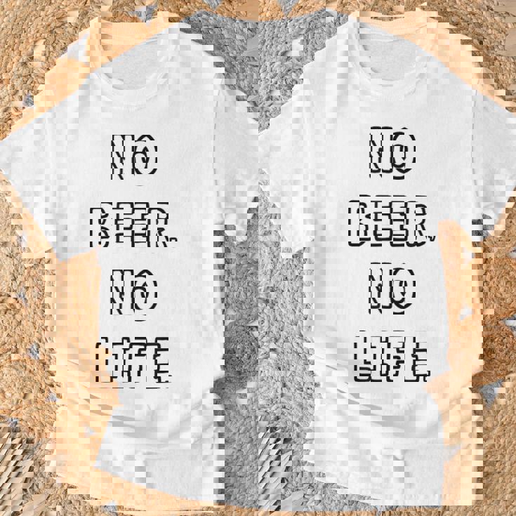 No Beer No Life ノービアーノーライフ ビール おもしろ かわいい Tシャツ 高齢者への贈り物