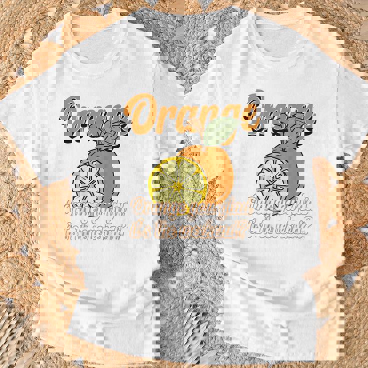 Orange You Glad It's The Weekend Fun Citrus Fruit Back Tシャツ 高齢者への贈り物