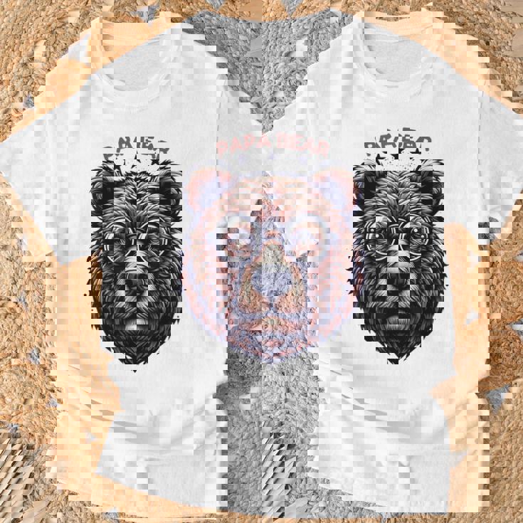 メンズ Papa Bear Face サングラス Papa Bear Lover 父の日 Tシャツ 高齢者への贈り物