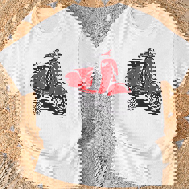 Piaggio クラシックスクーター イタリア製 ピンク Tシャツ 高齢者への贈り物