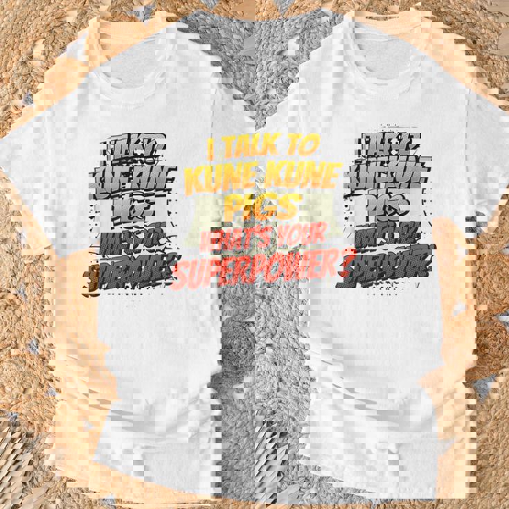 Pig Dad Mom Talkuperpower Kune Kune Tシャツ 高齢者への贈り物