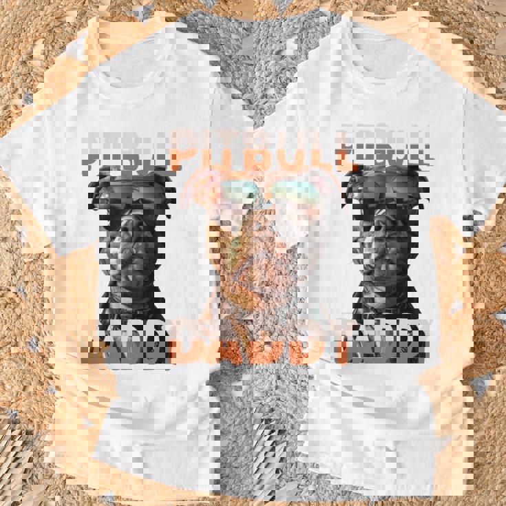 Pitbull Daddyピットブル・パパ・ヴァタータグ アメリカン・ピット・ブル・テリア・パパ 長袖tシャツ Tシャツ 高齢者への贈り物