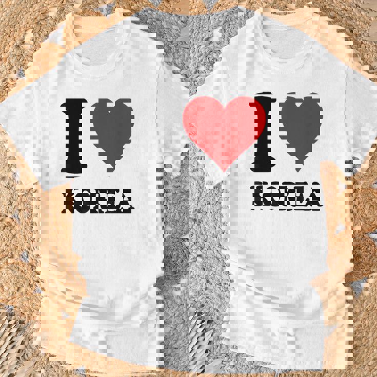 Red Heart I Love Korea Tシャツ 高齢者への贈り物