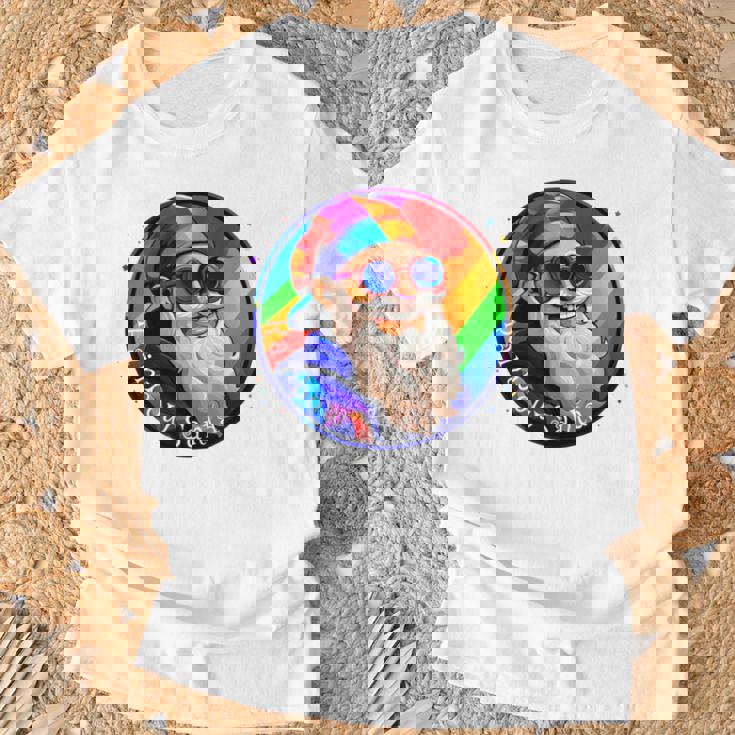 Santaclaus Rainbow 長袖tシャツ Tシャツ 高齢者への贈り物