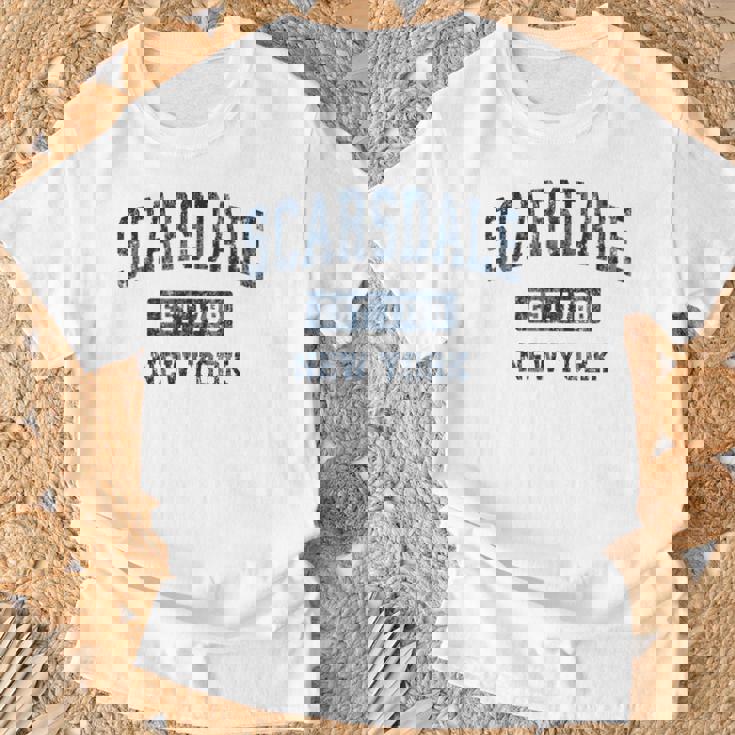 Scarsdale New York Ny ビンテージスポーツデザイン ネイビー Tシャツ 高齢者への贈り物