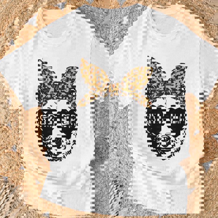 Sister Bear Face Sunglasses Big Little Sister Mother's Day T-Shirt Gifts for Old Men