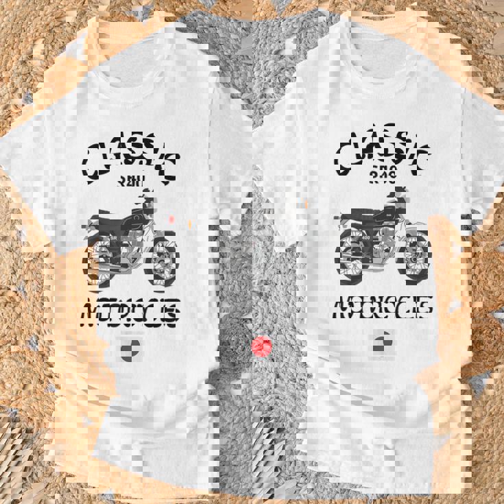 Sr400 ブラックスポーク クラシックバイク モーターサイクリスト オートバイ Tシャツ 高齢者への贈り物